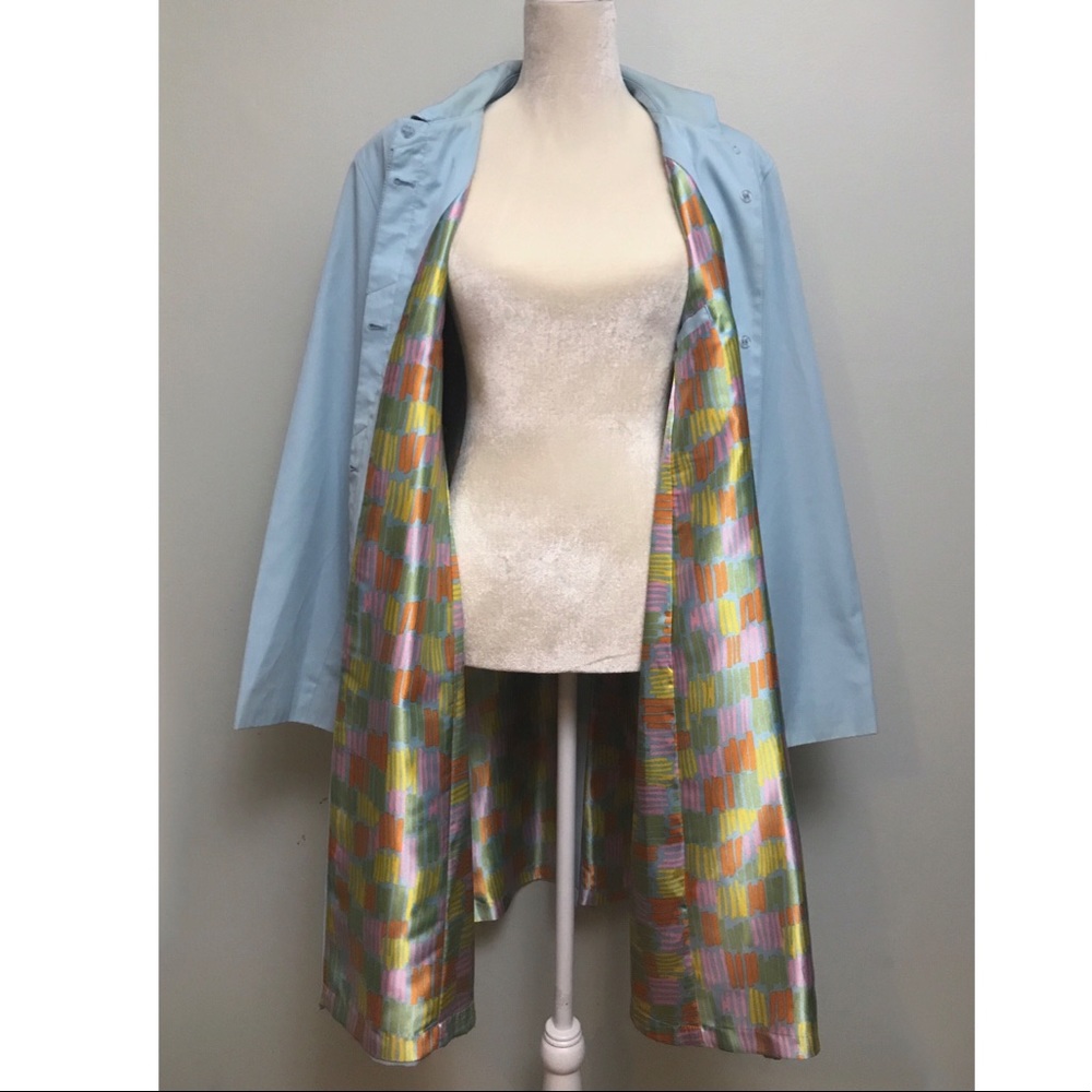 Lightweight Rain Coat Powder Blue Jones NY Size XL